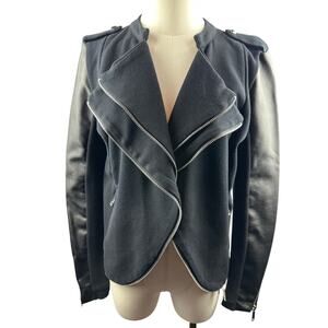 Women’s I.N.C. Asymmetrical Moto Jacket Black Size M